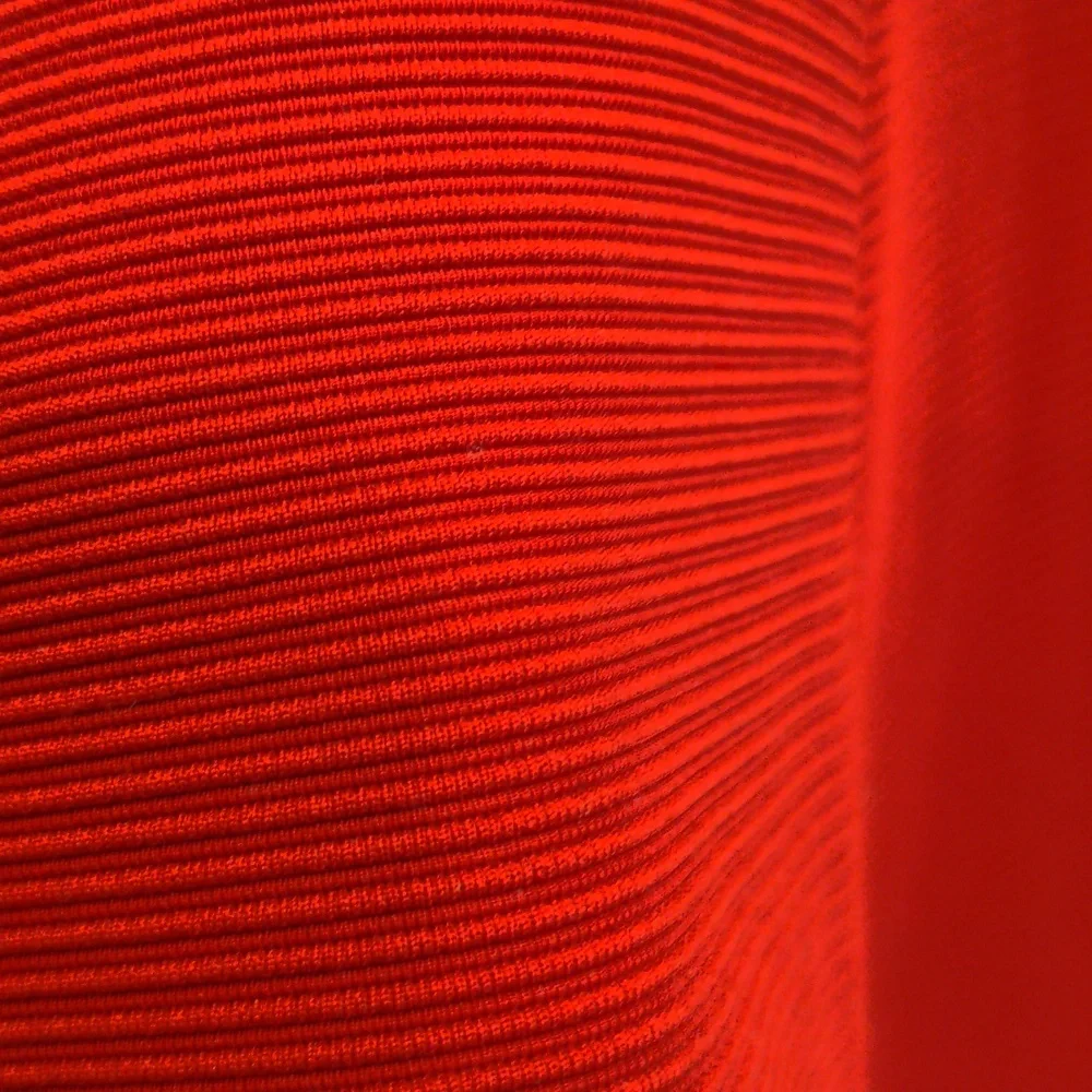 Red Ribbed Mini Dress - Picture 3 of 7